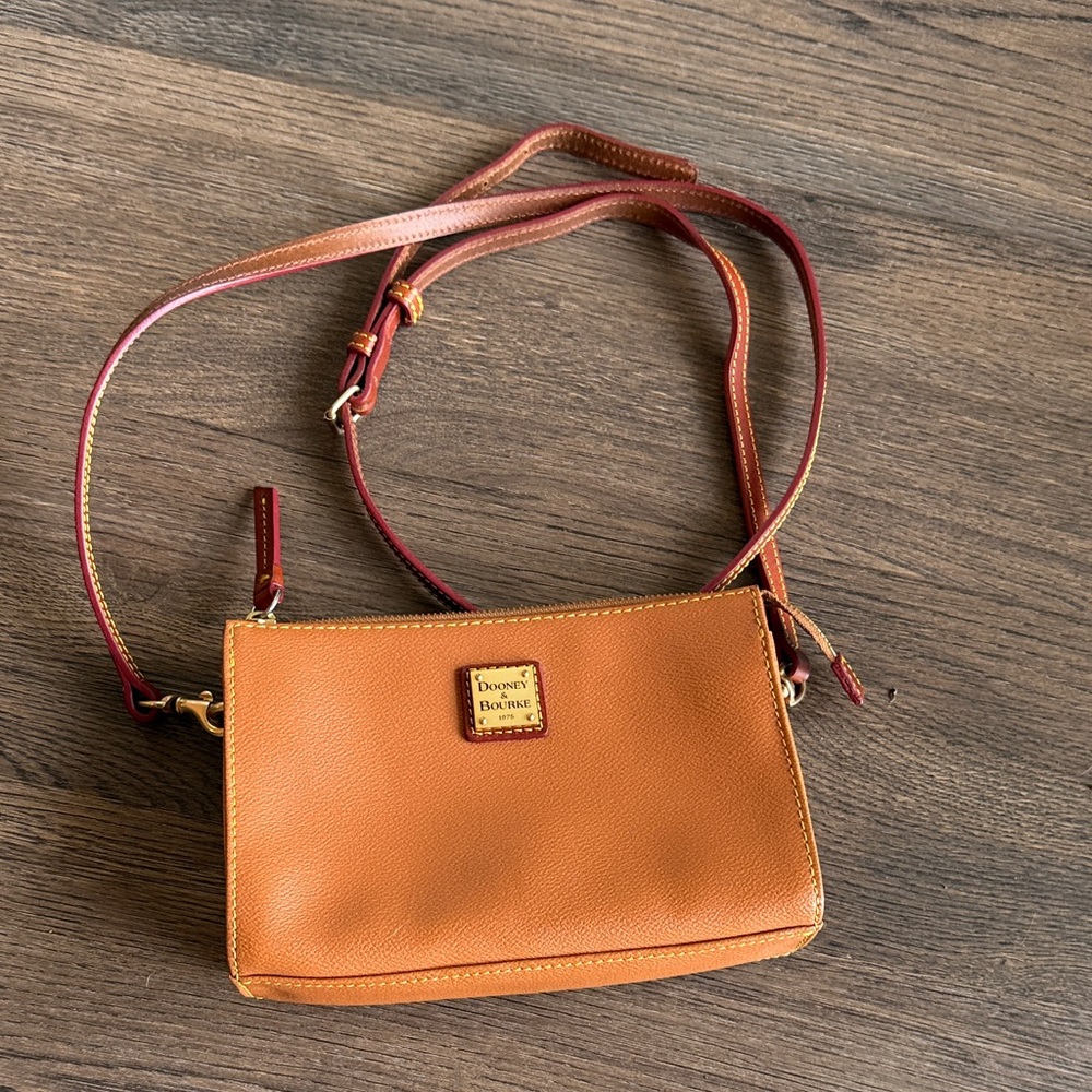 Dooney & Bourke British Tan Pebbled Leather Crossbody Bag